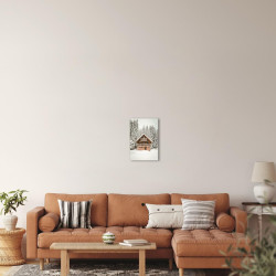 Tableau mural chalet 30x45 cm mise en ambiance
