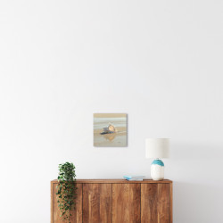 Tableau mural coquillage 30x30 cm mise en ambiance