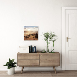 Tableau mural lueur automnale 30x30 cm mise en ambiance