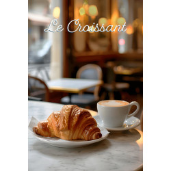 Tableau mural illustration croissant