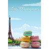 Tableau mural illustration macarons