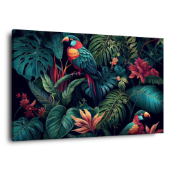 Tableau mural perroquets
