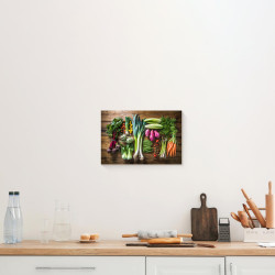 Tableau mural légumes frais 30x45 cm mise en ambiance