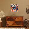 Tableau mural œil de tigre 30x30 cm mise en ambiance