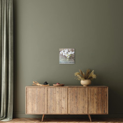 Tableau mural orchidée 30x30 cm mise en ambiance