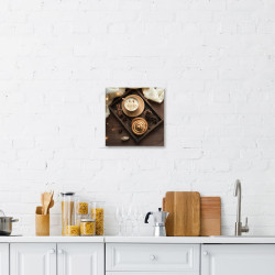 Tableau mural pause sucrée 30x30 cm mise en ambiance