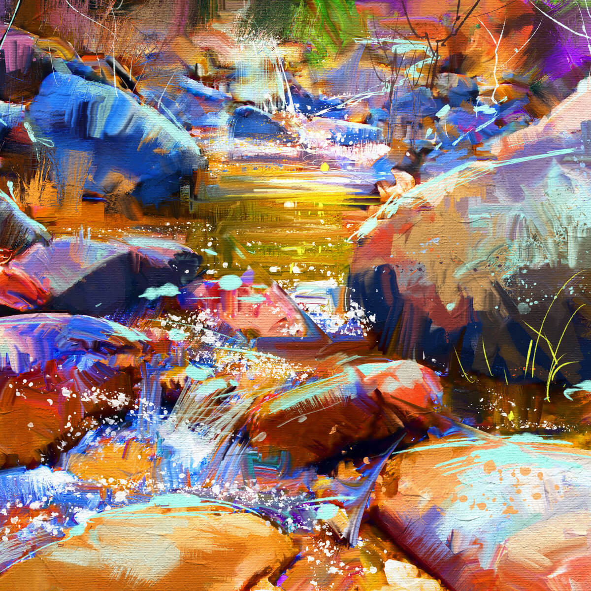 Tableau mural peinture rocher Tableau mural peinture rocher