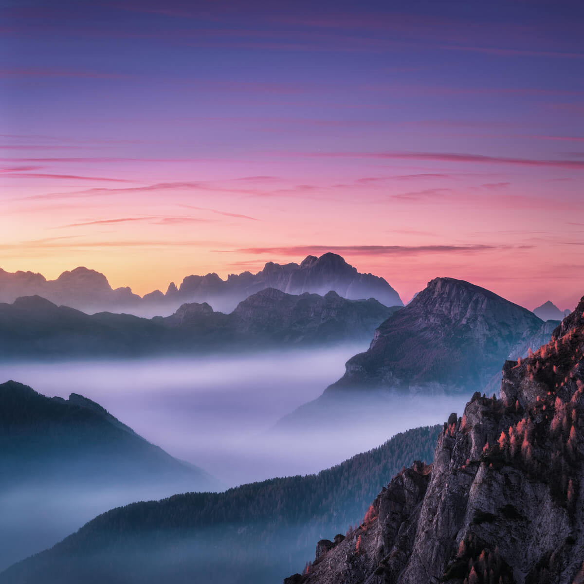Tableau mural paysage et brume Tableau mural paysage et brume