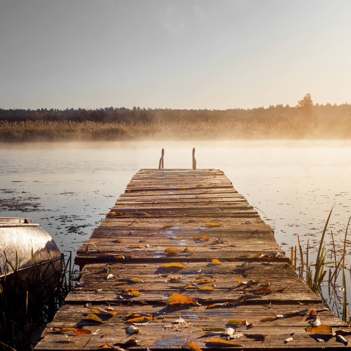 Tableau mural ponton sur lac Tableau mural ponton sur lac