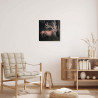 Tableau mural portrait cerf 30x30 cm mise en ambiance