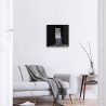 Tableau mural puma noir et blanc 30x30 cm mise en ambiance