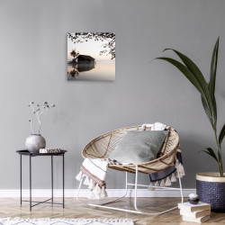 Tableau mural vue sur l'eau 30x30 cm mise en ambiance