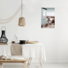Tableau mural cabane sur plage 30x45 cm