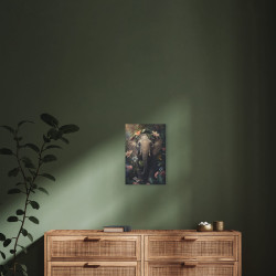 Tableau mural éléphant assis 30x45 cm