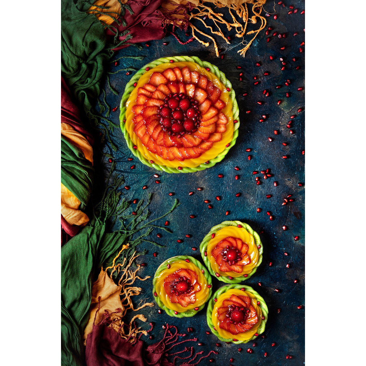 Tableau mural fruits colorés