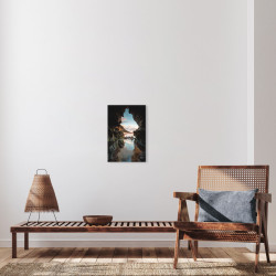 Tableau mural grotte de plage 30x45 cm