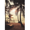 Tableau mural palmiers au crépuscule