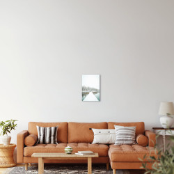 Tableau mural ponton enneigé 30x45 cm