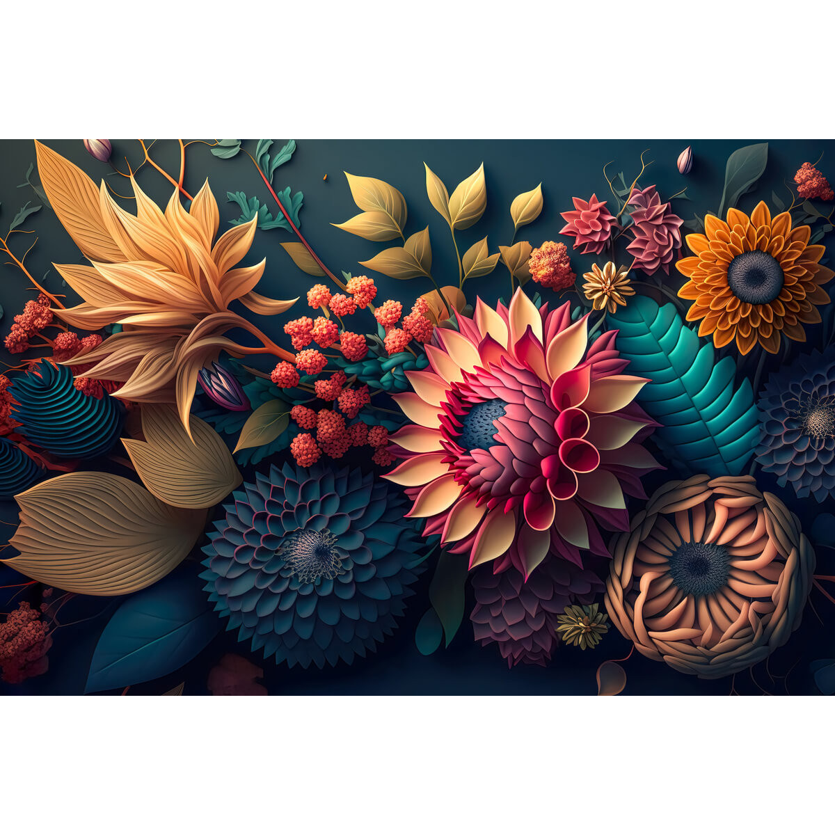 Tableau mural fleuri Tableau mural fleuri