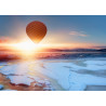 Tableau mural montgolfière au crépuscule