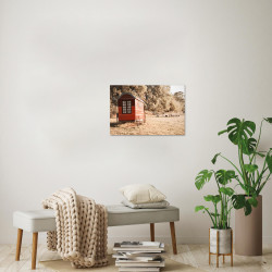 Tableau mural roulotte champêtre 30x45 cm