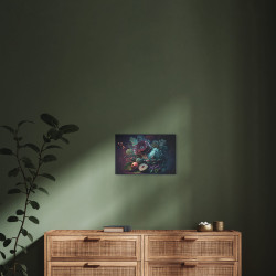 Tableau mural tropical néon 30x45 cm