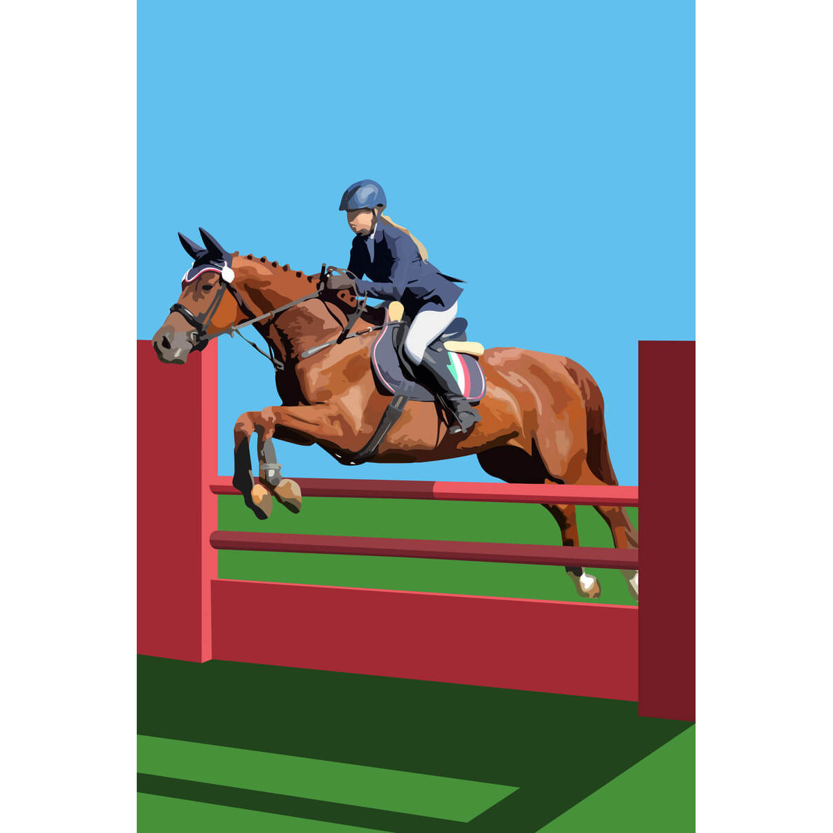 Tableau sur toile course cheval