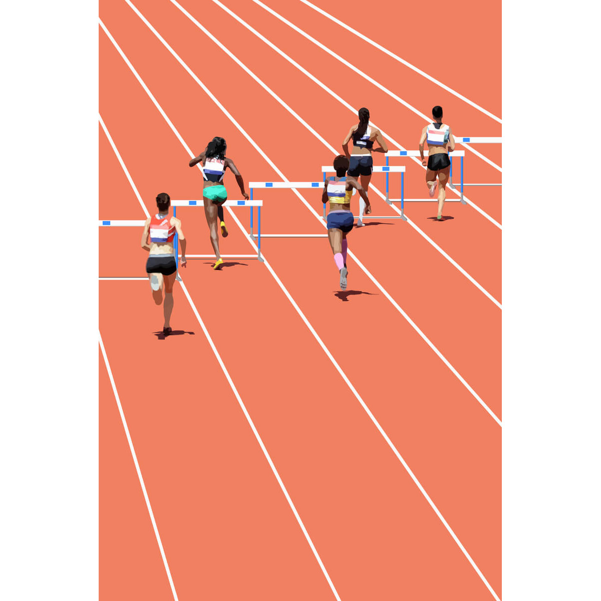 Tableau sur toile course féminine Tableau sur toile course féminine