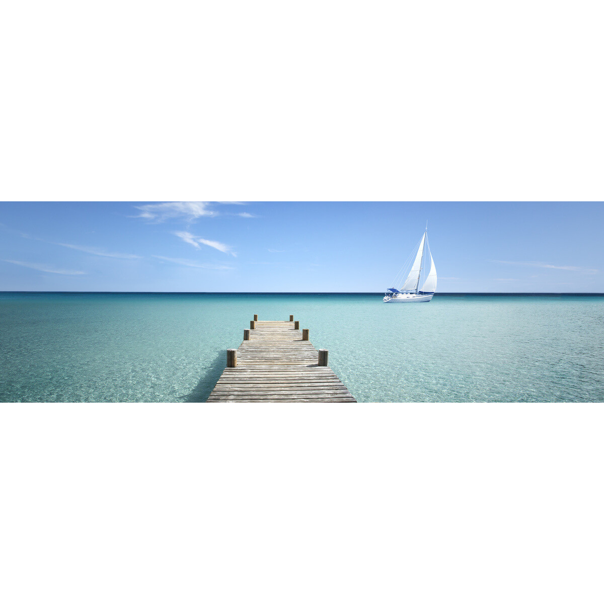 Tableau sur toile ponton voilier