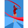 Tableau sur toile gymnastique rythmique et sportive