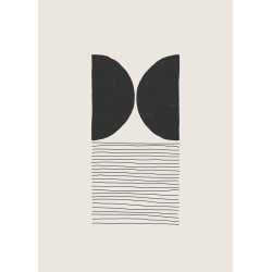 Tableau sur toile demies-sphères abstraites 45x65 cm