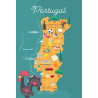 Tableau sur toile illustration Mapa de Portugal 45 x 65 cm