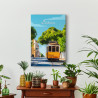 tableau sur toile illustration Electrico Lisboa 45 x 65 cm en ambiance