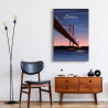 tableau sur toile illustration Noite da Ponte Lisboa 45 x 65 cm en ambiance