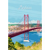 tableau sur toile illustration Ponte de Lisboa 45 x 65 cm