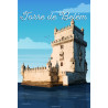 tableau sur toile illustration Torre de Belem 45 x 65 cm