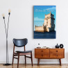 tableau sur toile illustration Torre de Belem 45 x 65 cm en ambiance