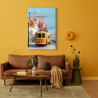 tableau sur toile illustration Electrico do Porto 45 x 65 cm en ambiance