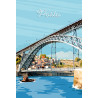 tableau sur toile illustration Ponte do Porto 45 x 65 cm