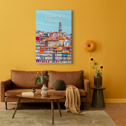 tableau sur toile illustration Torre dos Clerigos 45 x 65 cm en ambiance