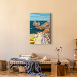 tableau sur toile illustration Praia de Camilo 45 x 65 cm en ambiance