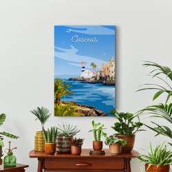 tableau sur toile illustration Cascais 45 x 65 cm en ambiance