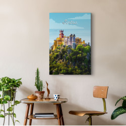 tableau sur toile illustration Sintra 45 x 65 cm en ambiance