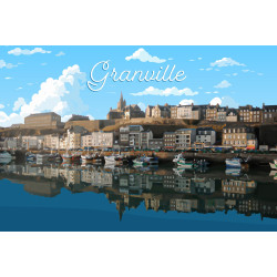Tableau mural illustration Granville