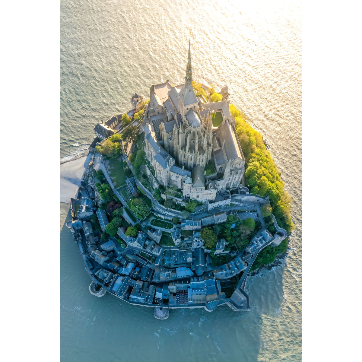 Tableau mural Vue aérienne Mont Saint-Michel