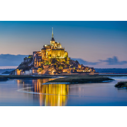 Tableau mural Crépuscule Mont St-Michel