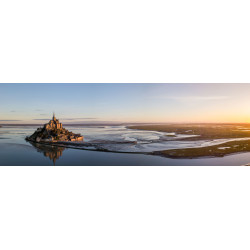 Tableau sur toile Baie du Mont Saint-Michel 45x135 cm