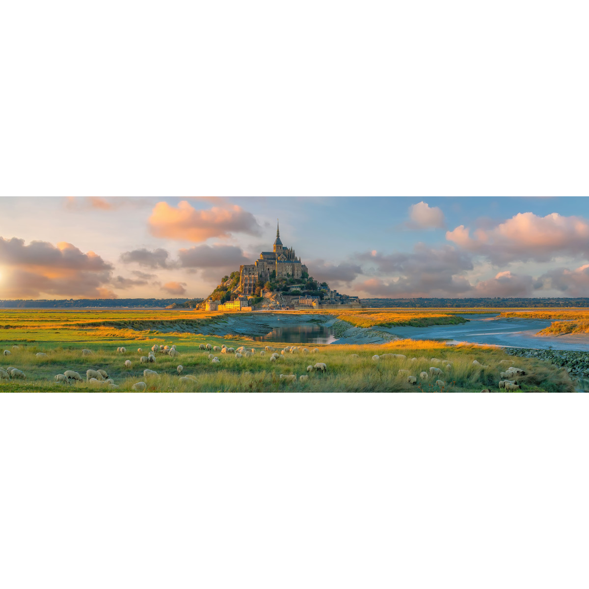 Tableau sur toile Paysage Mont Saint-Michel 45x135 cm Tableau sur toile Paysage Mont Saint-Michel 45x135 cm