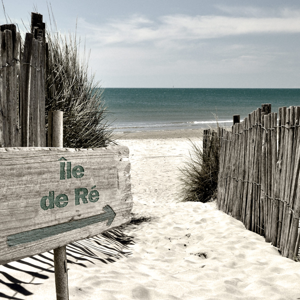 Tableau sur toile Plage Île de Ré 30x30 cm Tableau sur toile Plage Île de Ré 30x30 cm