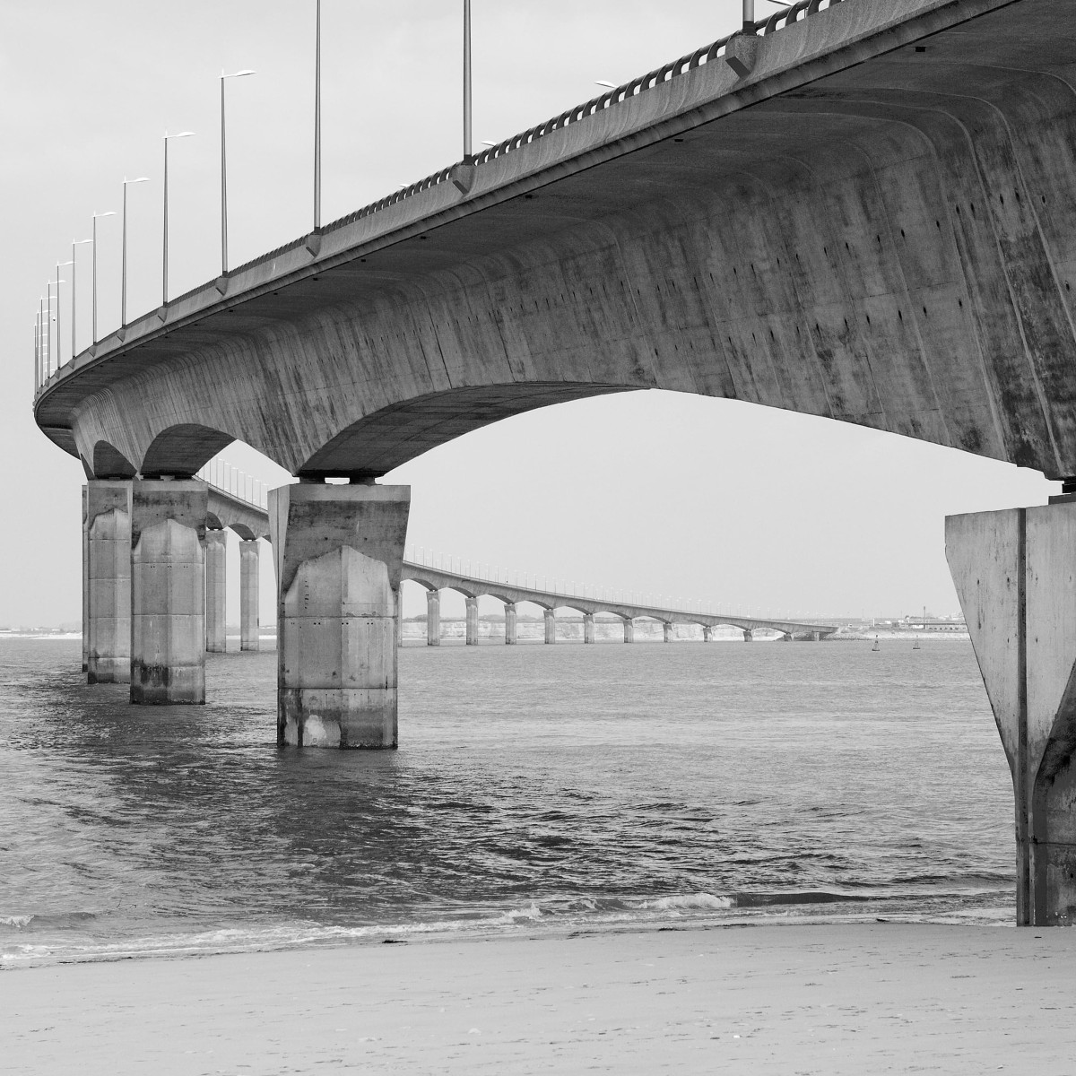 Tableau mural Île de Ré Pont N&B